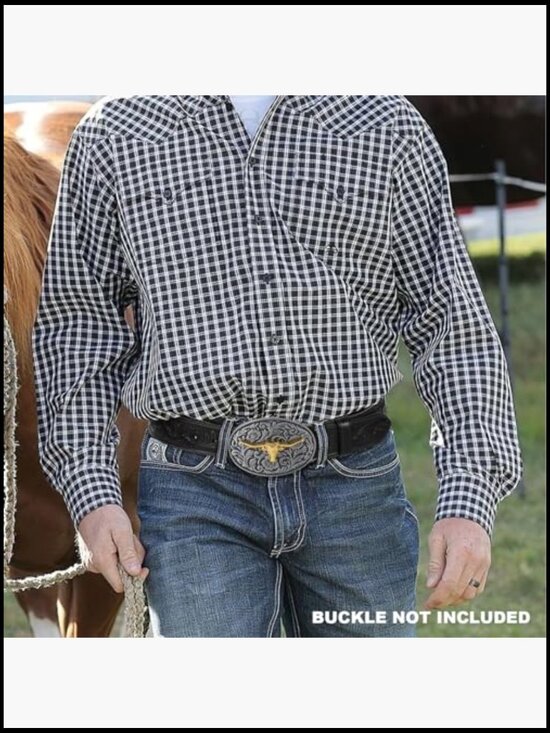 Western Belt 2 Pack Leather Straps Without Buckle Adjustable